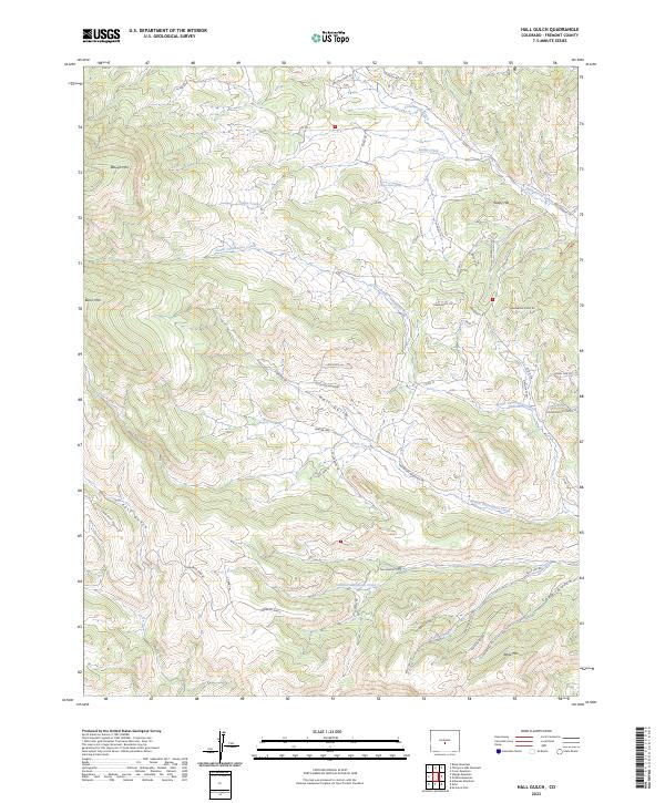 USGS Topographic Map – Hall Gulch