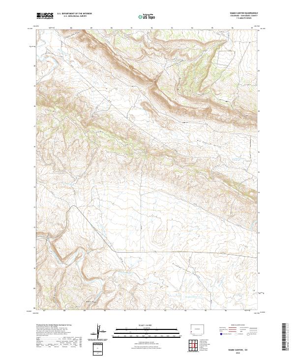 USGS Topographic Map – Hamm Canyon