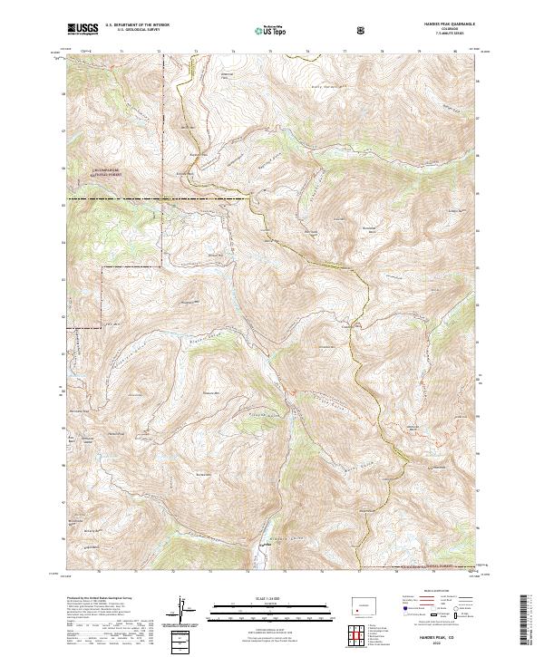USGS Topographic Map – Handies Peak