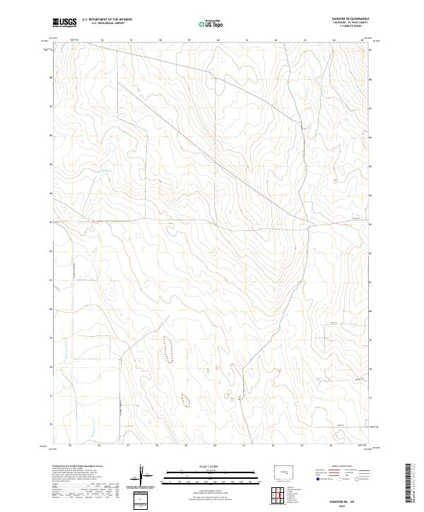 USGS Topographic Map – Hanover NE