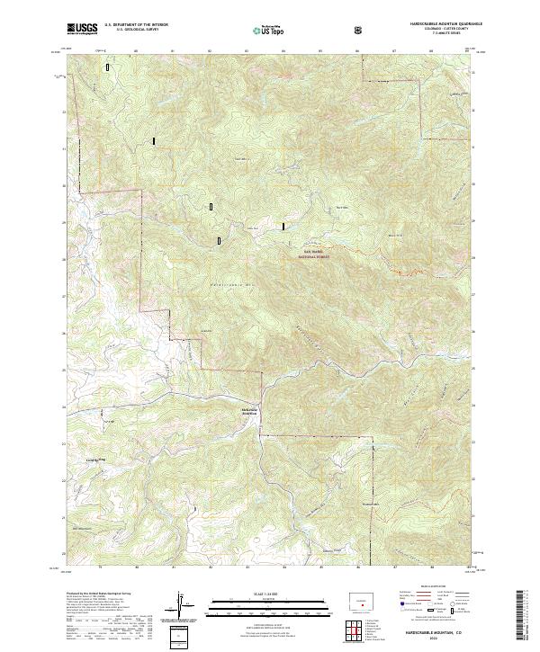 USGS Topographic Map – Hardscrabble Mountain
