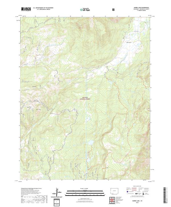 USGS Topographic Map – Harris Lake