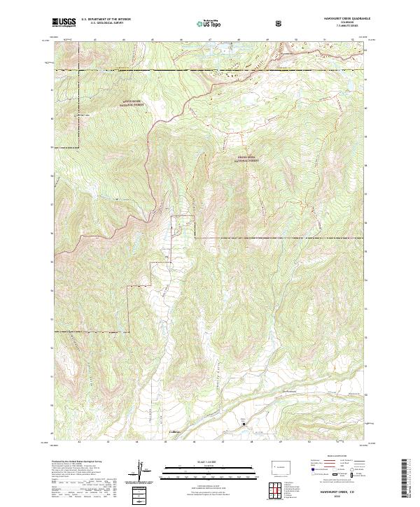 USGS Topographic Map – Hawxhurst Creek