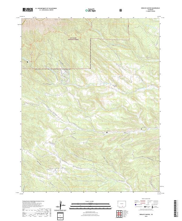 USGS Topographic Map – Herlick Canyon