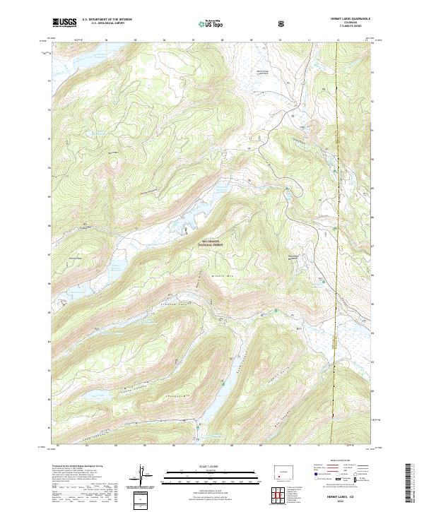 USGS Topographic Map – Hermit Lakes