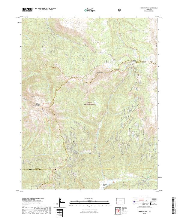 USGS Topographic Map – Hermosa Peak