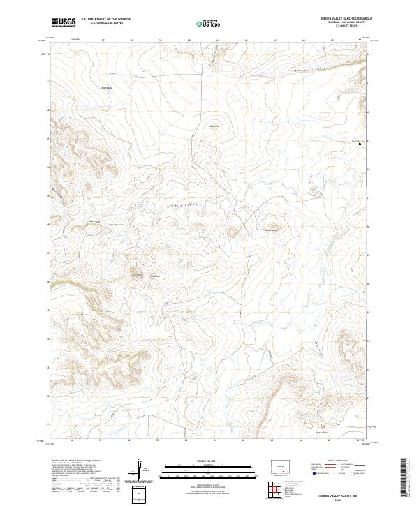 USGS Topographic Map – Hidden Valley Ranch