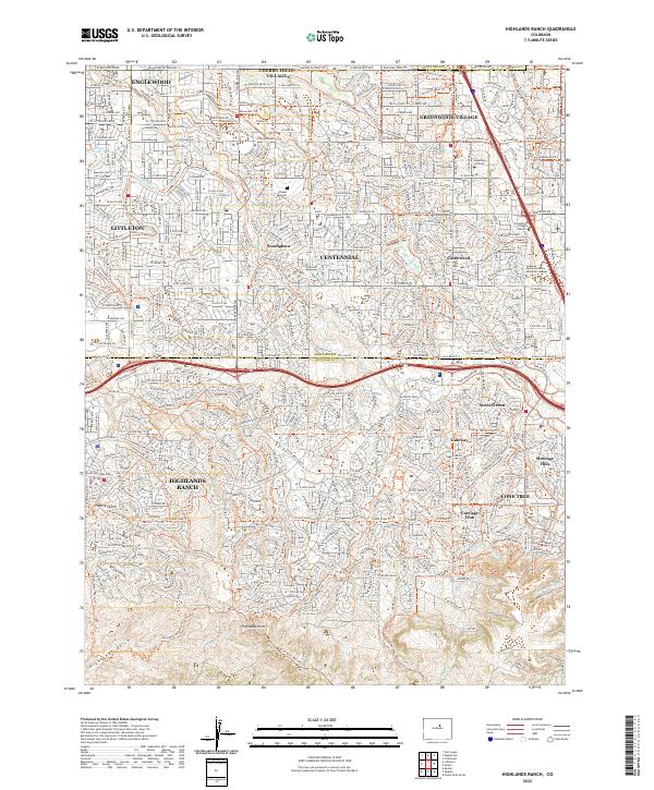 USGS Topographic Map – Highlands Ranch
