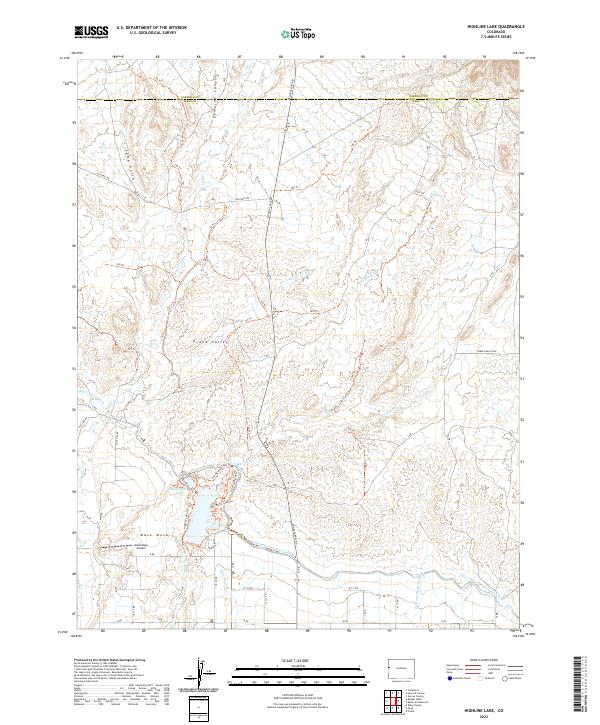 USGS Topographic Map – Highline Lake