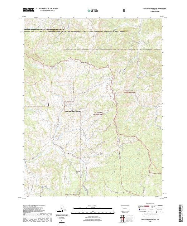 USGS Topographic Map – Hightower Mountain