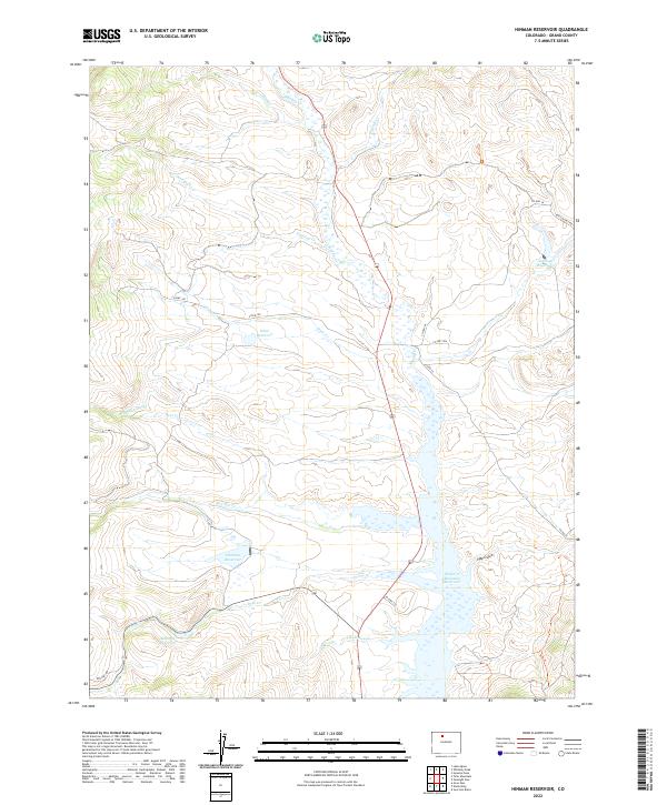 USGS Topographic Map – Hinman Reservoir