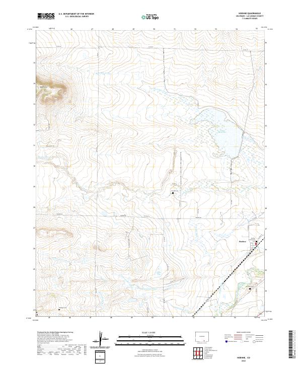 USGS Topographic Map – Hoehne