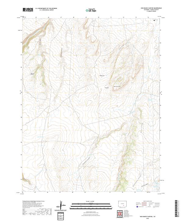 USGS Topographic Map – Hog Ranch Canyon