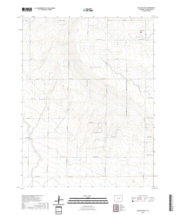 USGS Topographic Map – Holcolm Hills