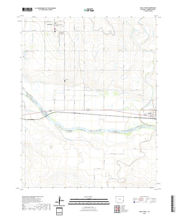 USGS Topographic Map – Holly West