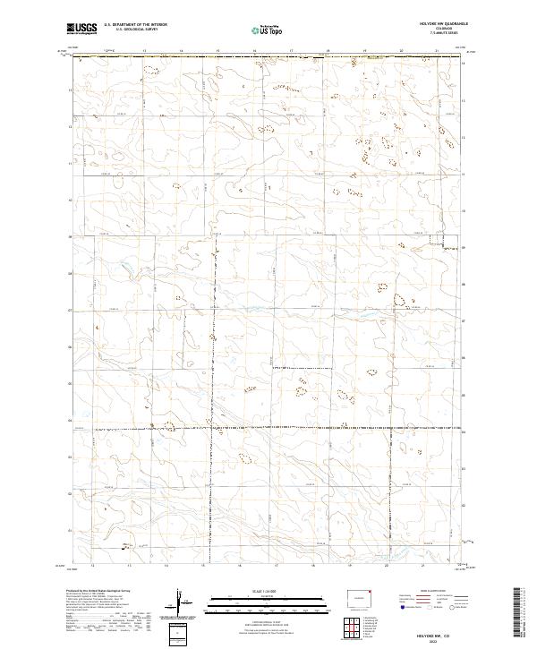 2022 Map of Holyoke NW, 2022 Print