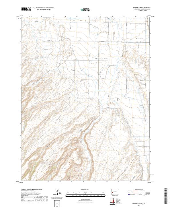 USGS Topographic Map – Hoovers Corner