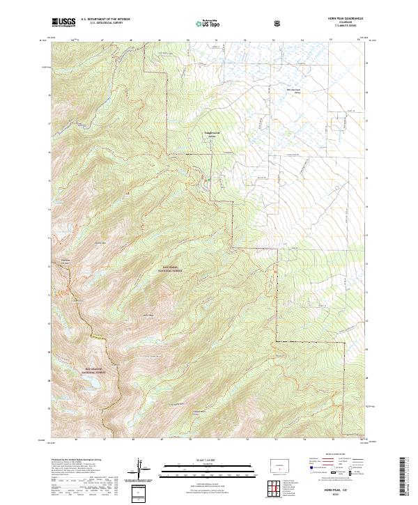 USGS Topographic Map – Horn Peak