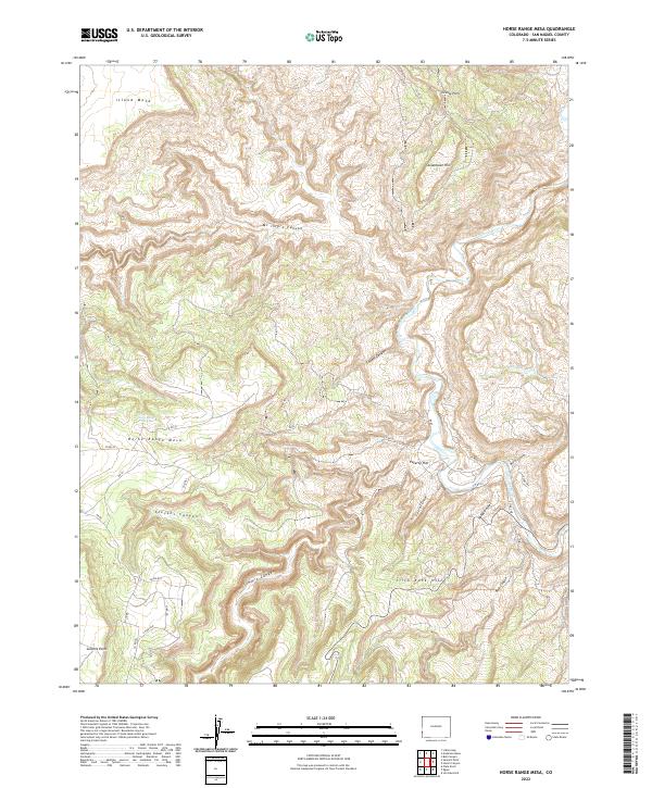 USGS Topographic Map – Horse Range Mesa