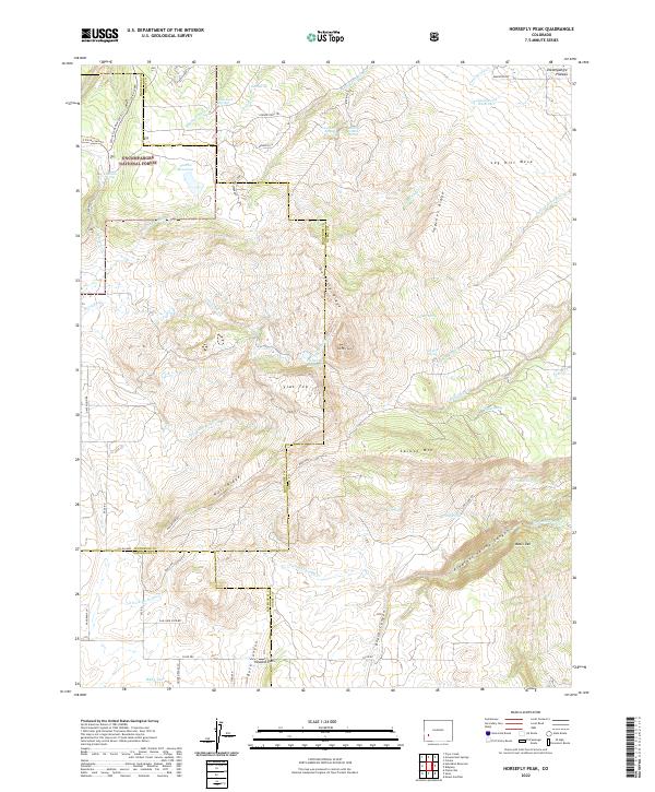 USGS Topographic Map – Horsefly Peak