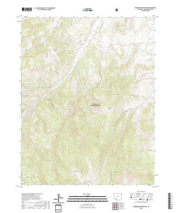 USGS Topographic Map – Horseshoe Mountain