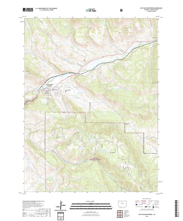 USGS Topographic Map – Hot Sulphur Springs