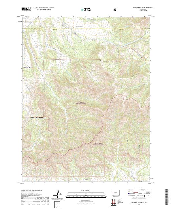 USGS Topographic Map – Housetop Mountain