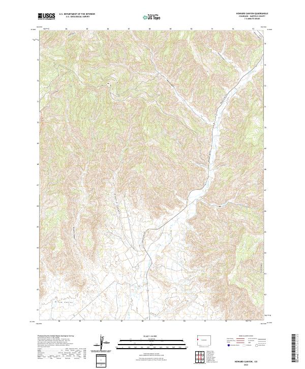 USGS Topographic Map – Howard Canyon