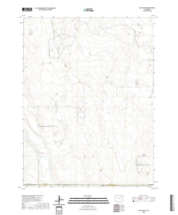 USGS Topographic Map – Huey Ranch