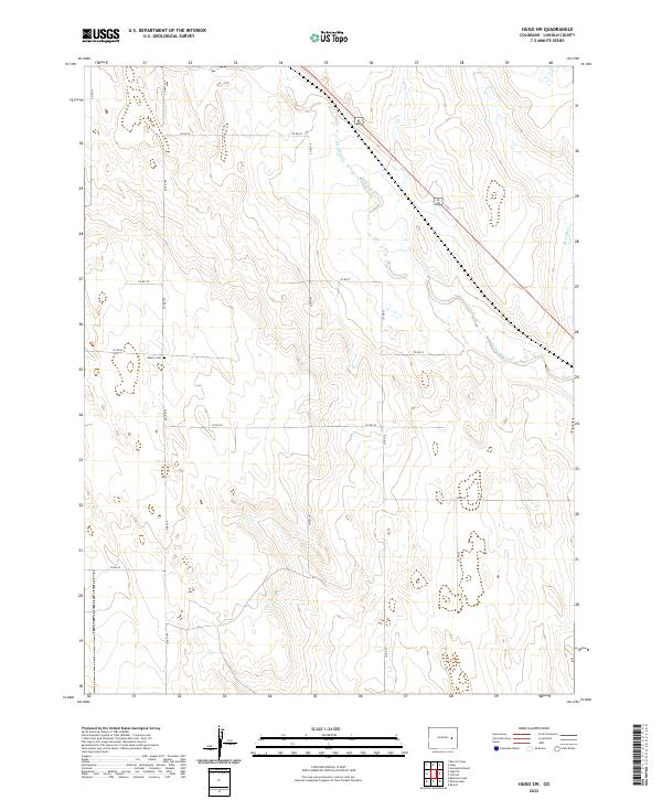 USGS Topographic Map – Hugo SW