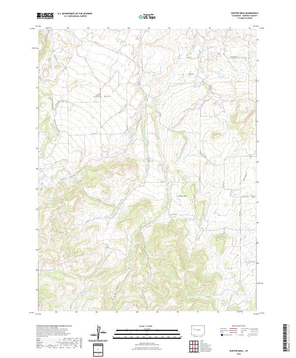 USGS Topographic Map – Hunter Mesa