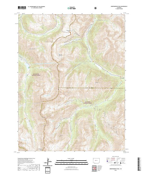 USGS Topographic Map – Independence Pass