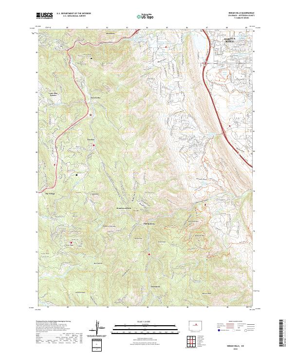 USGS Topographic Map – Indian Hills