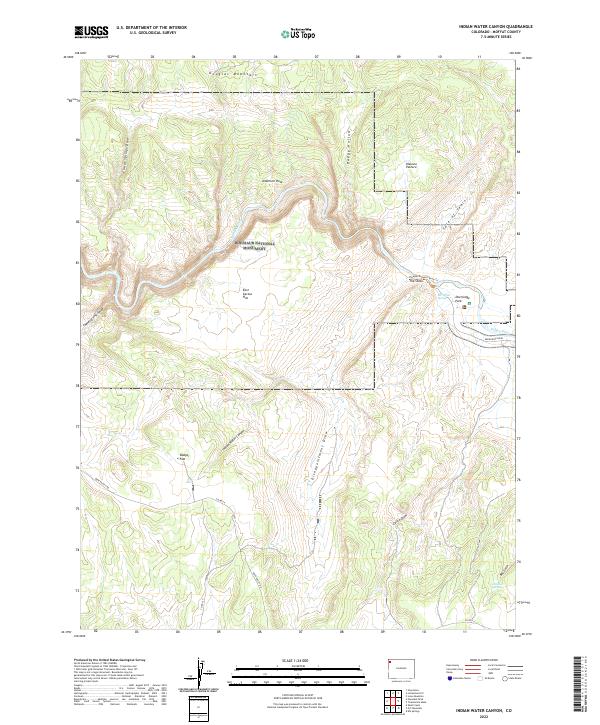 USGS Topographic Map – Indian Water Canyon
