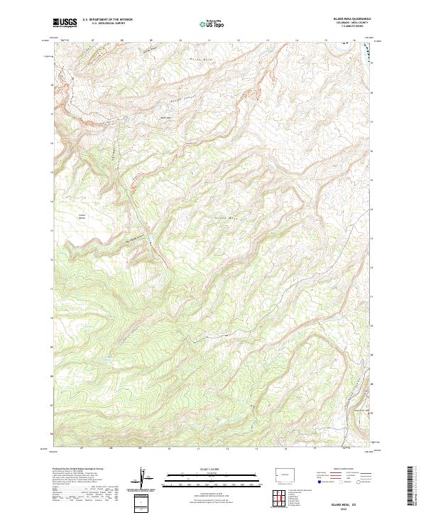 USGS Topographic Map – Island Mesa