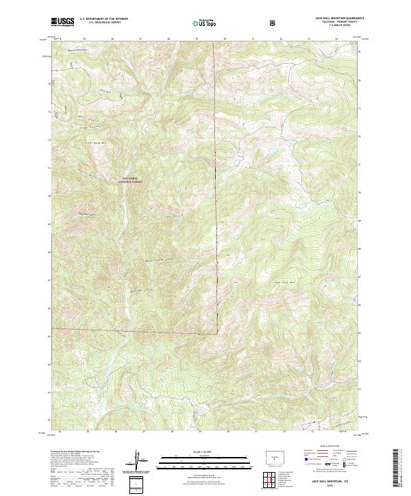 USGS Topographic Map – Jack Hall Mountain