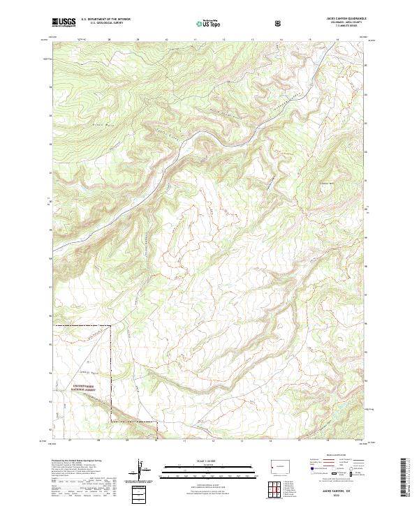 USGS Topographic Map – Jacks Canyon