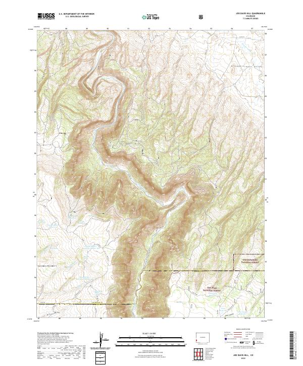 USGS Topographic Map – Joe Davis Hill