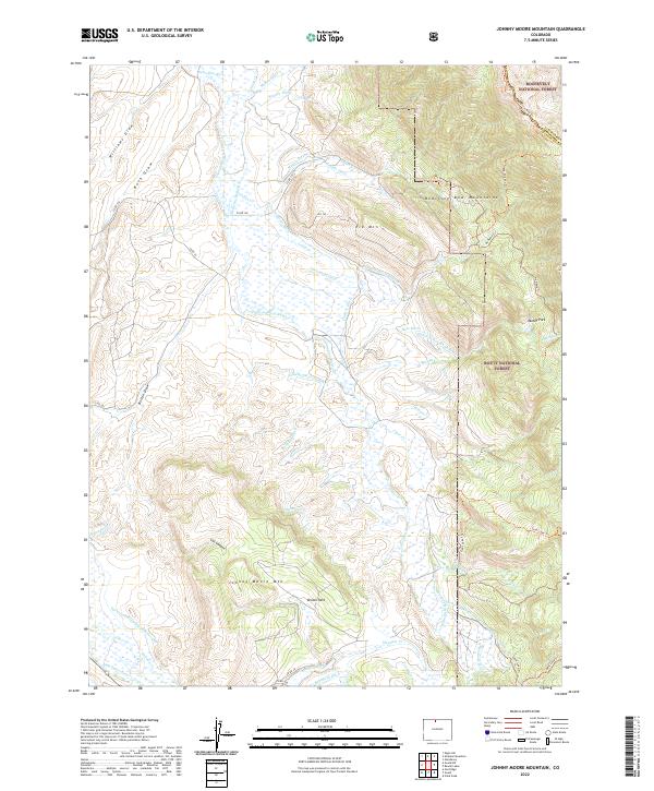 USGS Topographic Map – Johnny Moore Mountain