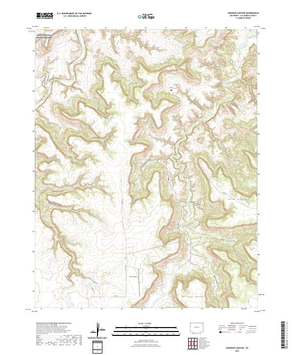 USGS Topographic Map – Johnson Canyon