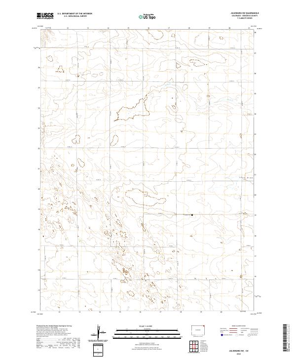 2022 Map of Julesburg SW, 2022 Print