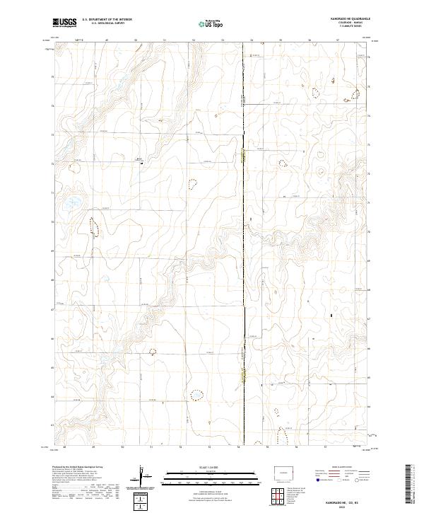 2022 Map of Kanorado NE, 2022 Print