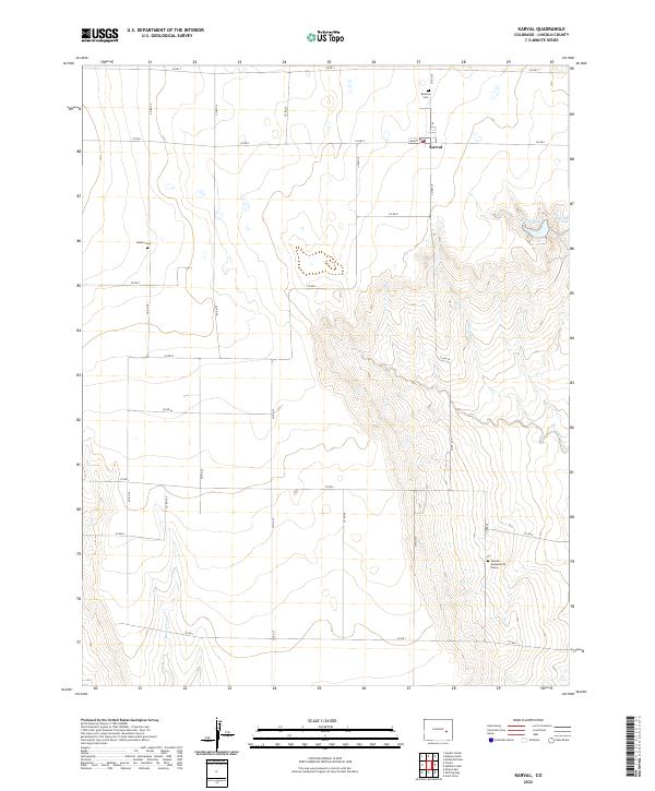 USGS Topographic Map – Karval