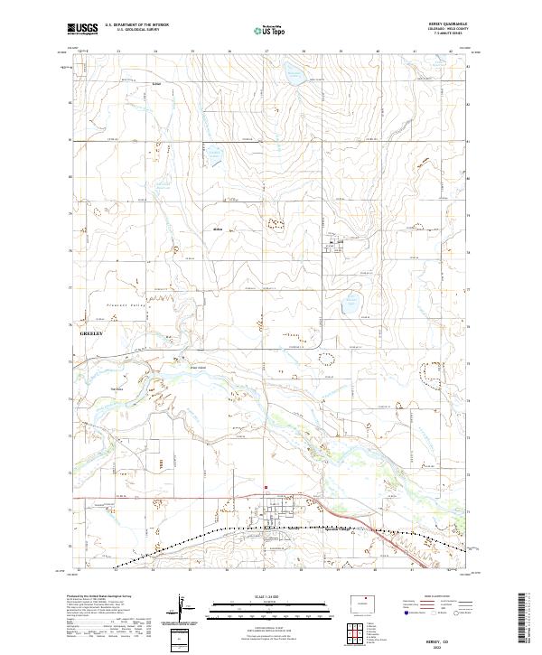 USGS Topographic Map – Kersey