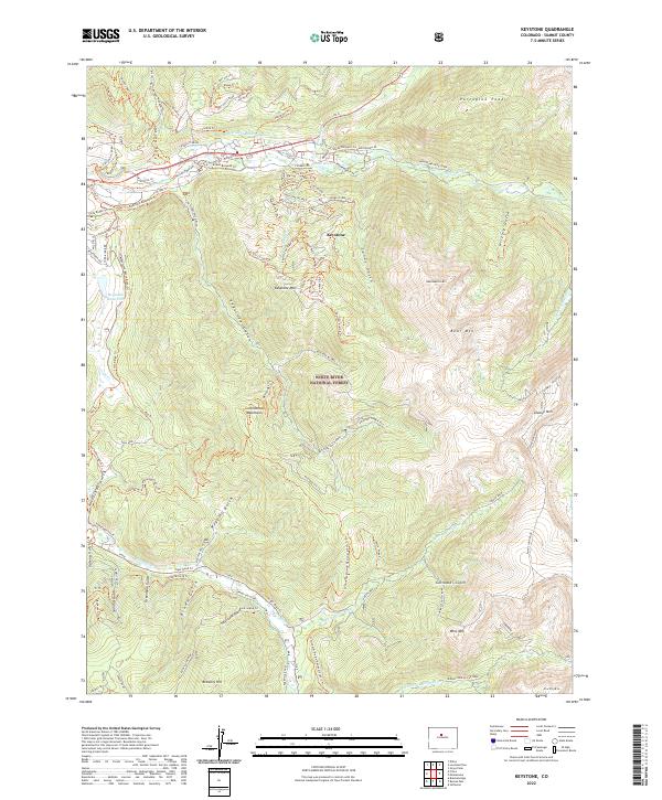 USGS Topographic Map – Keystone