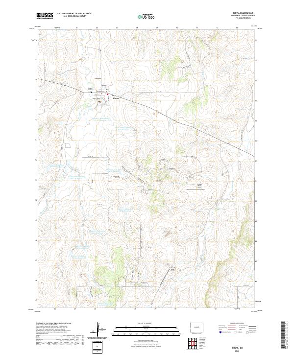 USGS Topographic Map – Kiowa