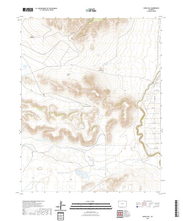USGS Topographic Map – Kiowa Hill