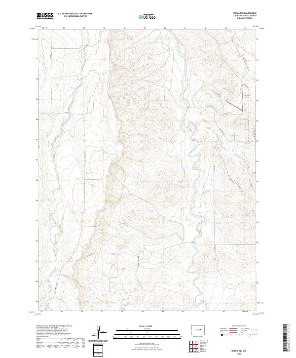 2022 Map of Kiowa NE, 2022 Print