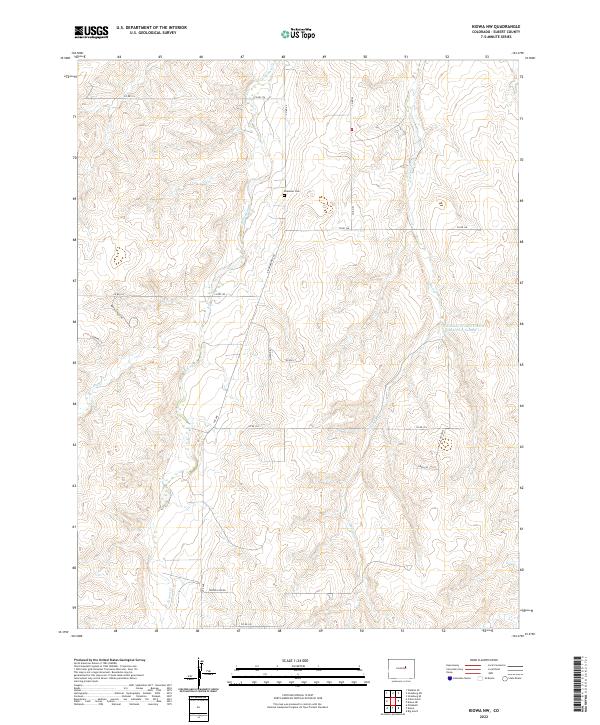 USGS Topographic Map – Kiowa NW