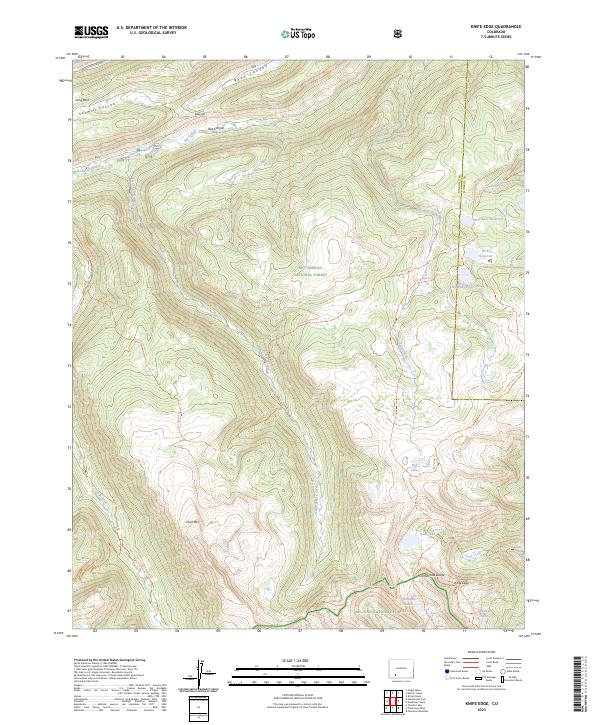 USGS Topographic Map – Knife Edge